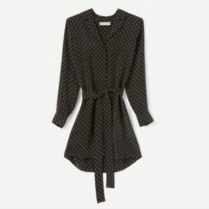 Everlane Black Gold Polka Dot Shirt Dress Size  4